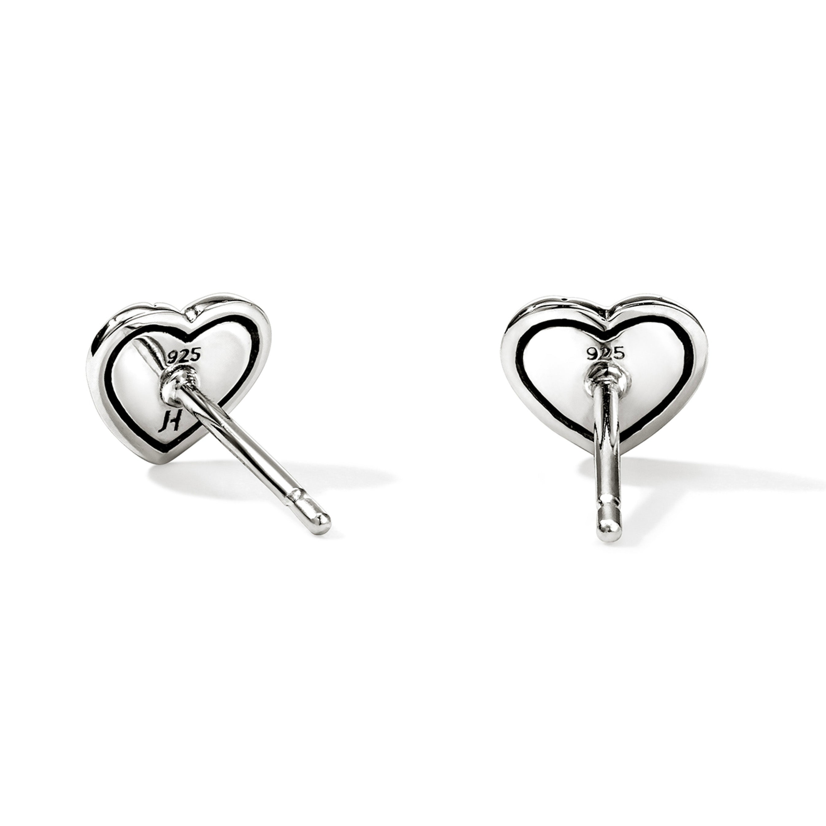 John Hardy Pavé Diamond Heart Studs