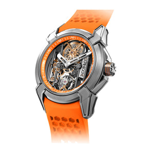 Epic X Skeleton 44mm Orange Watch