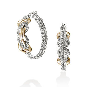 John Hardy Love Knot Two-Tone Infinity Hoops