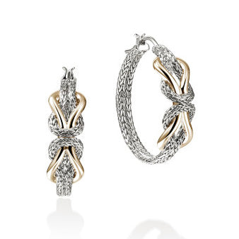 John Hardy Love Knot Two-Tone Infinity Hoops