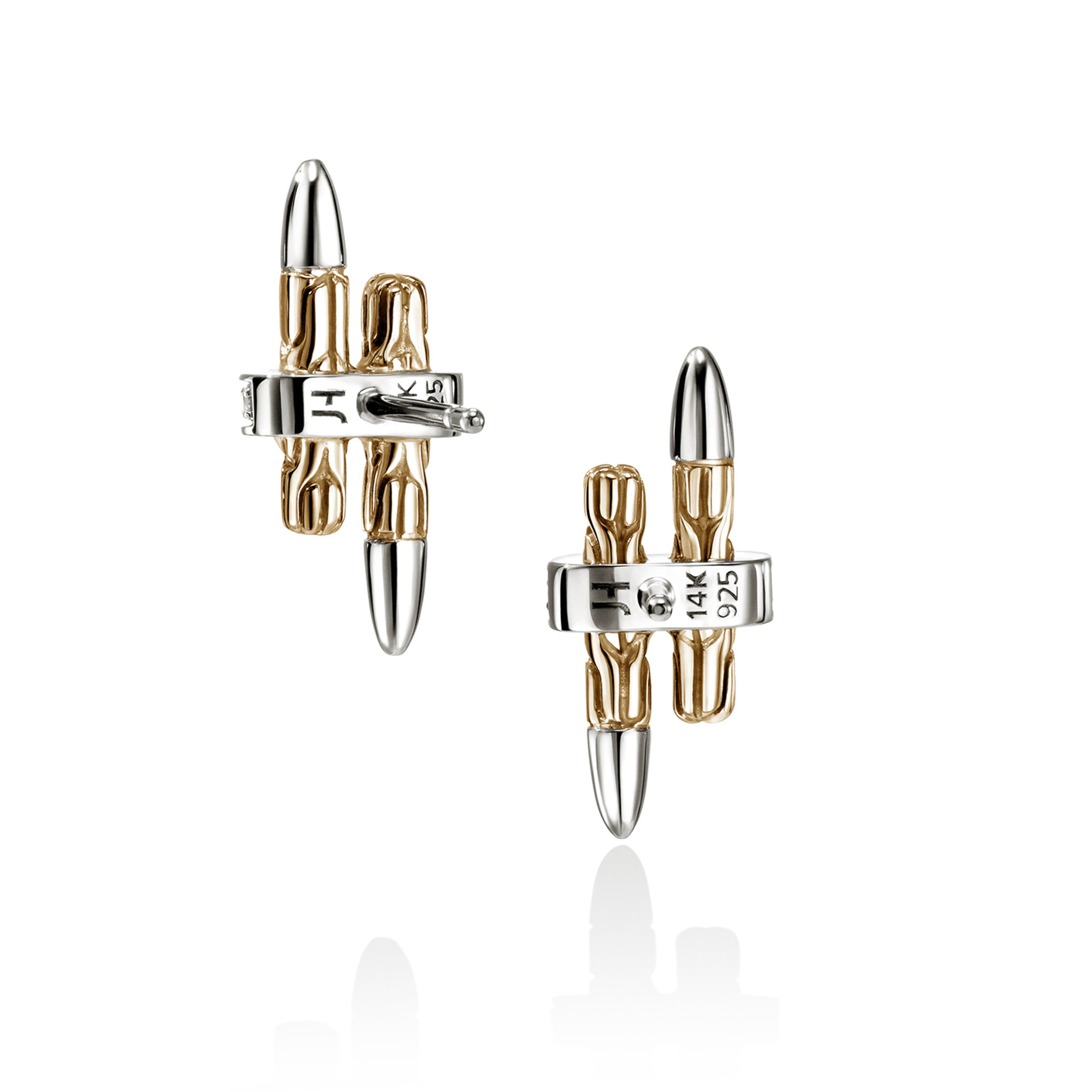 John Hardy Two-Tone Pavé Diamond Studs