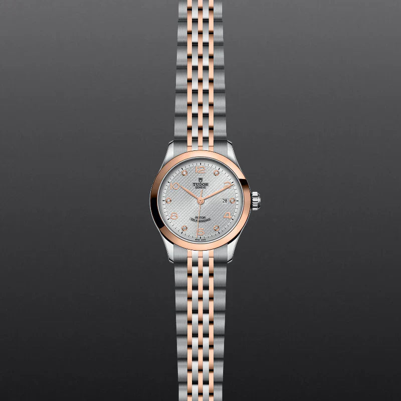 1926 28MM STEEL AND ROSE GOLD
