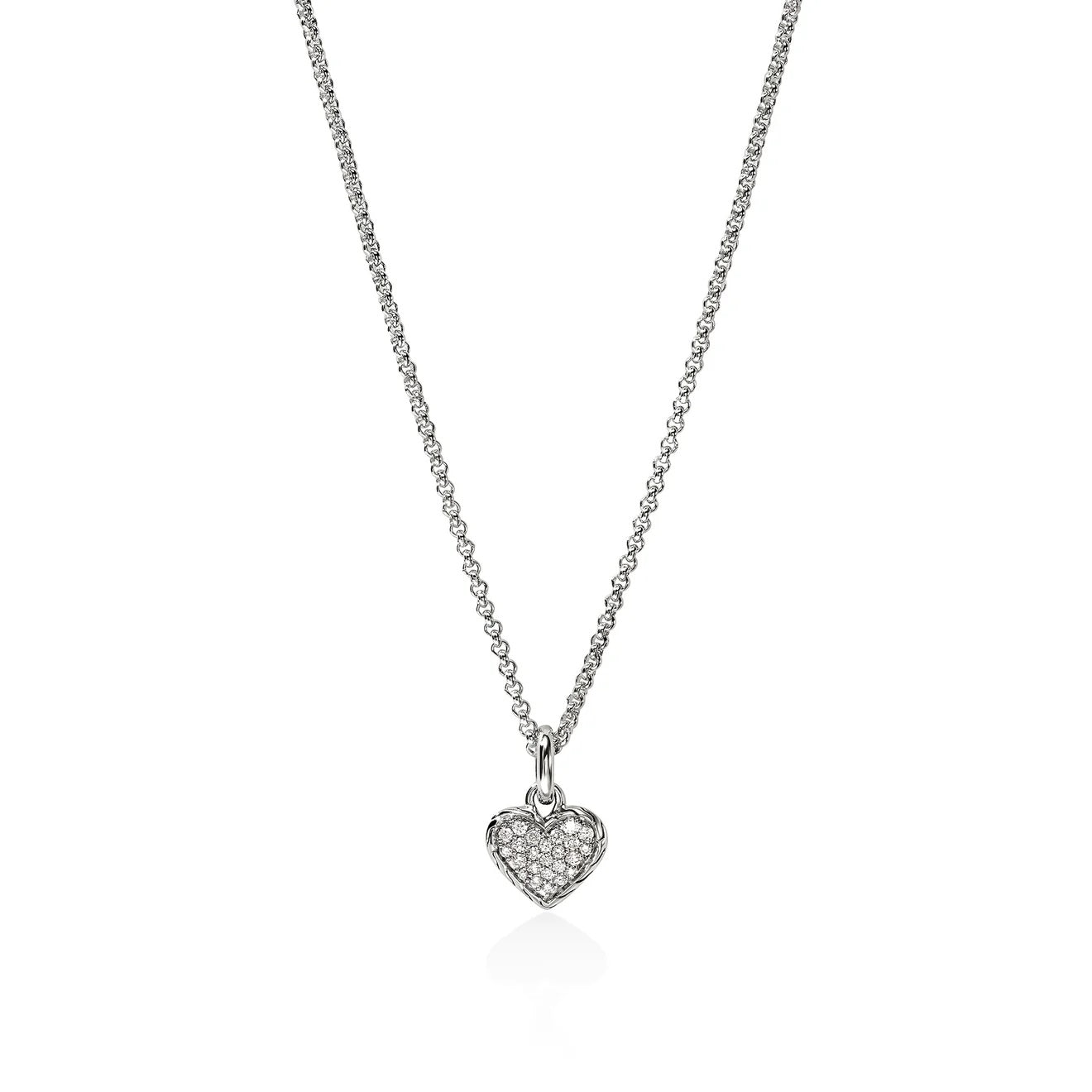 John Hardy Pavé Diamond Heart Pendant