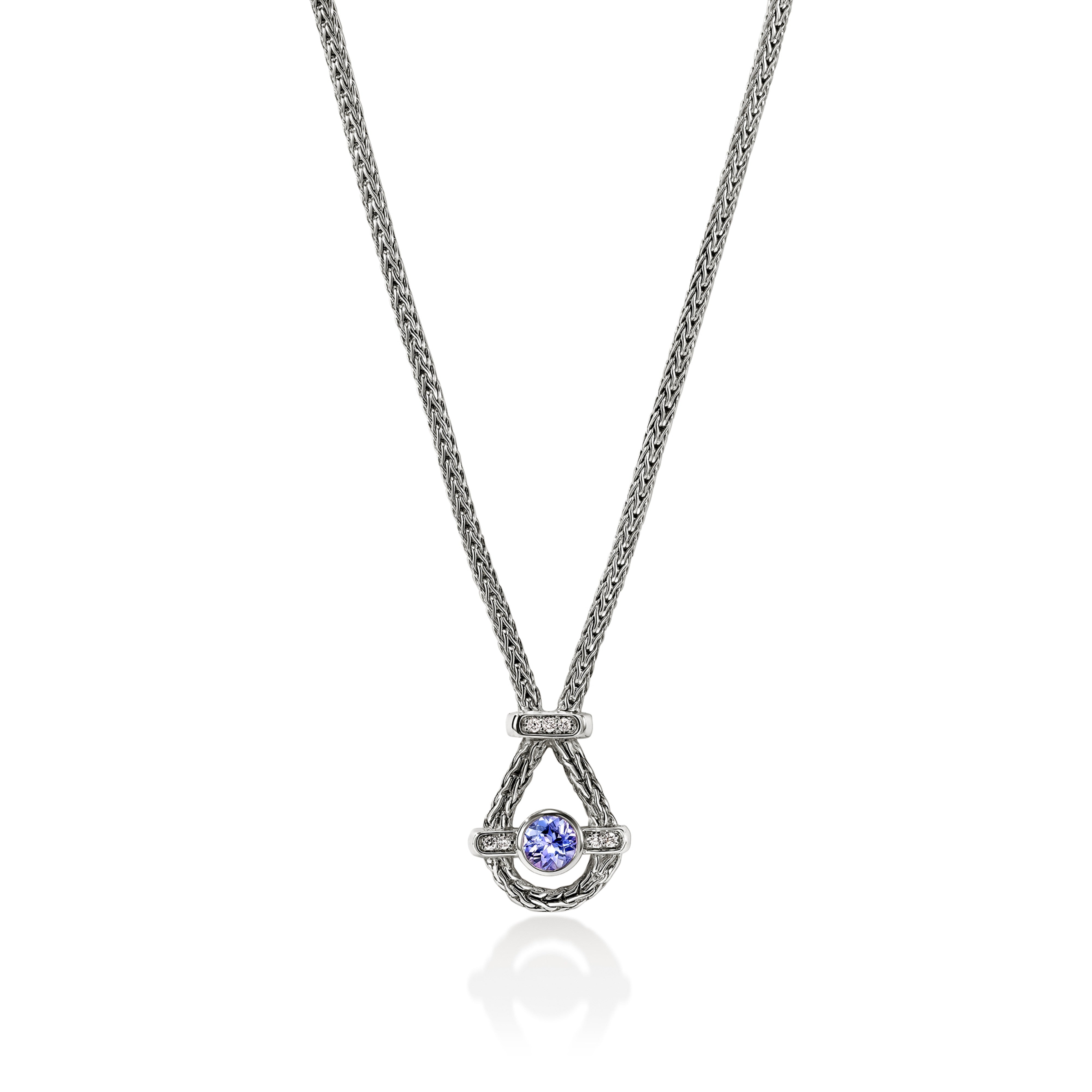 John Hardy 4mm Tanzanite and Diamond Pendant