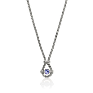 John Hardy 4mm Tanzanite and Diamond Pendant