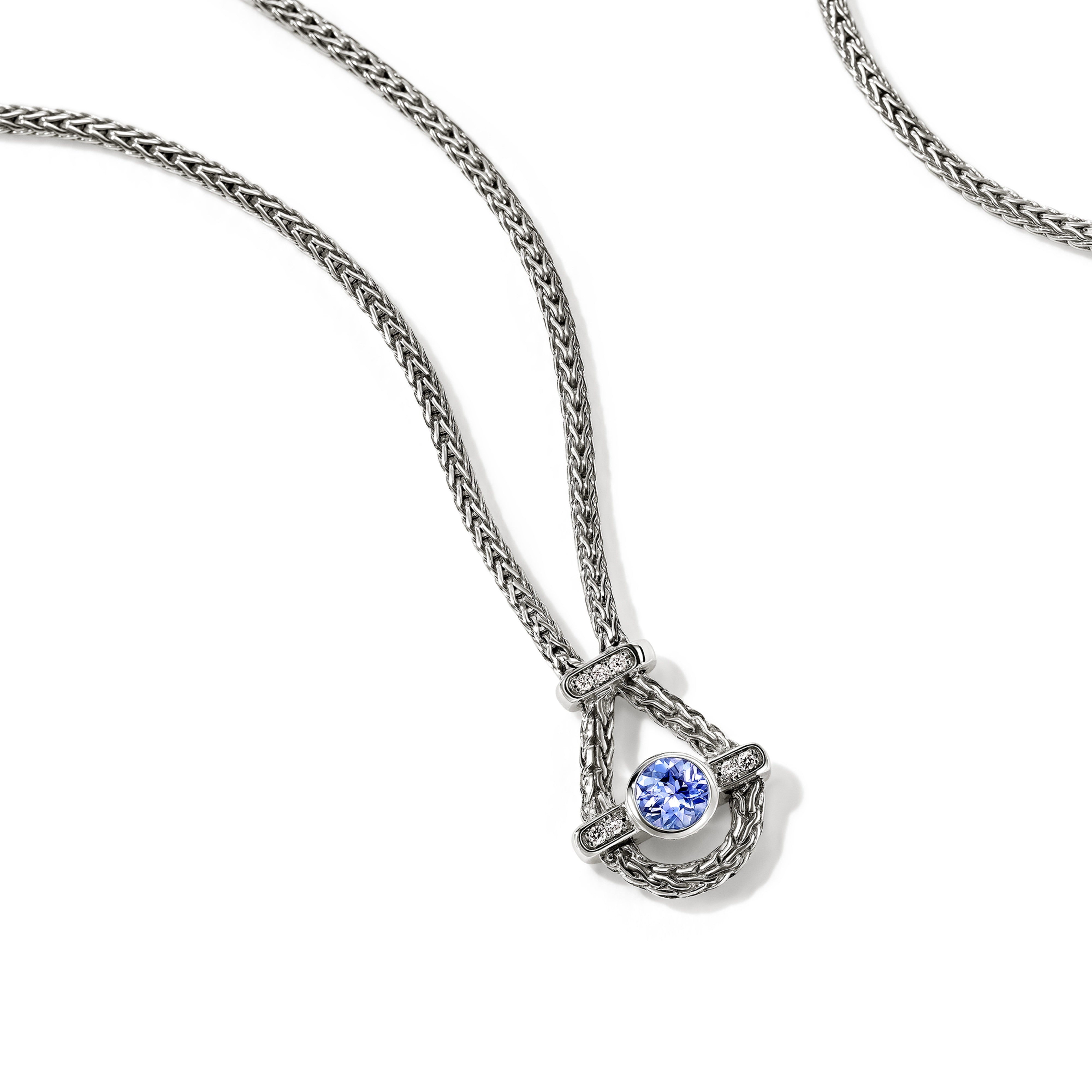 John Hardy 4mm Tanzanite and Diamond Pendant