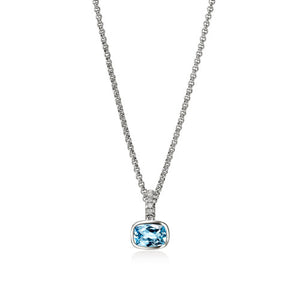 John Hardy Diamond and Blue Topaz Pendant