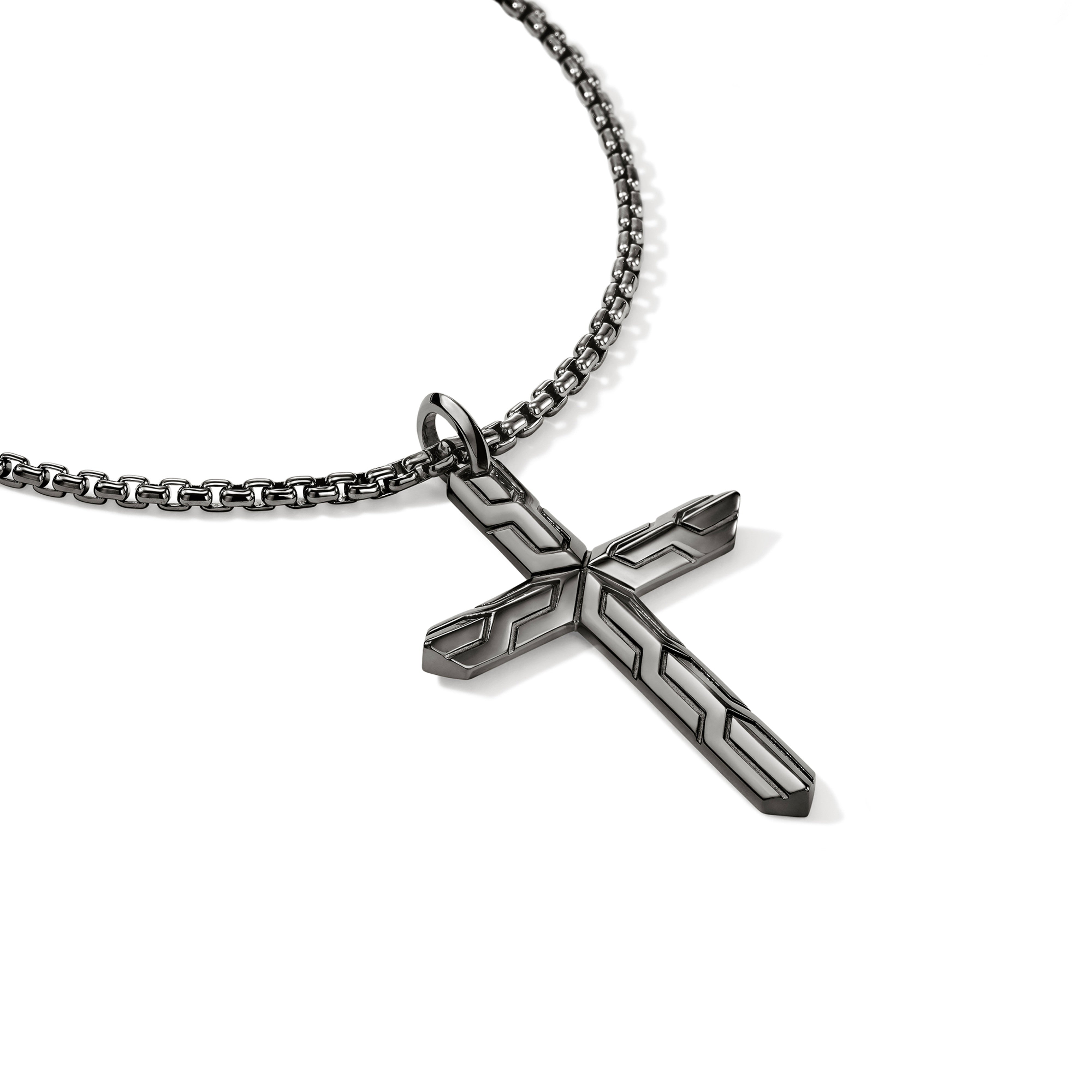 John Hardy Black Rhodium Cross Pendant
