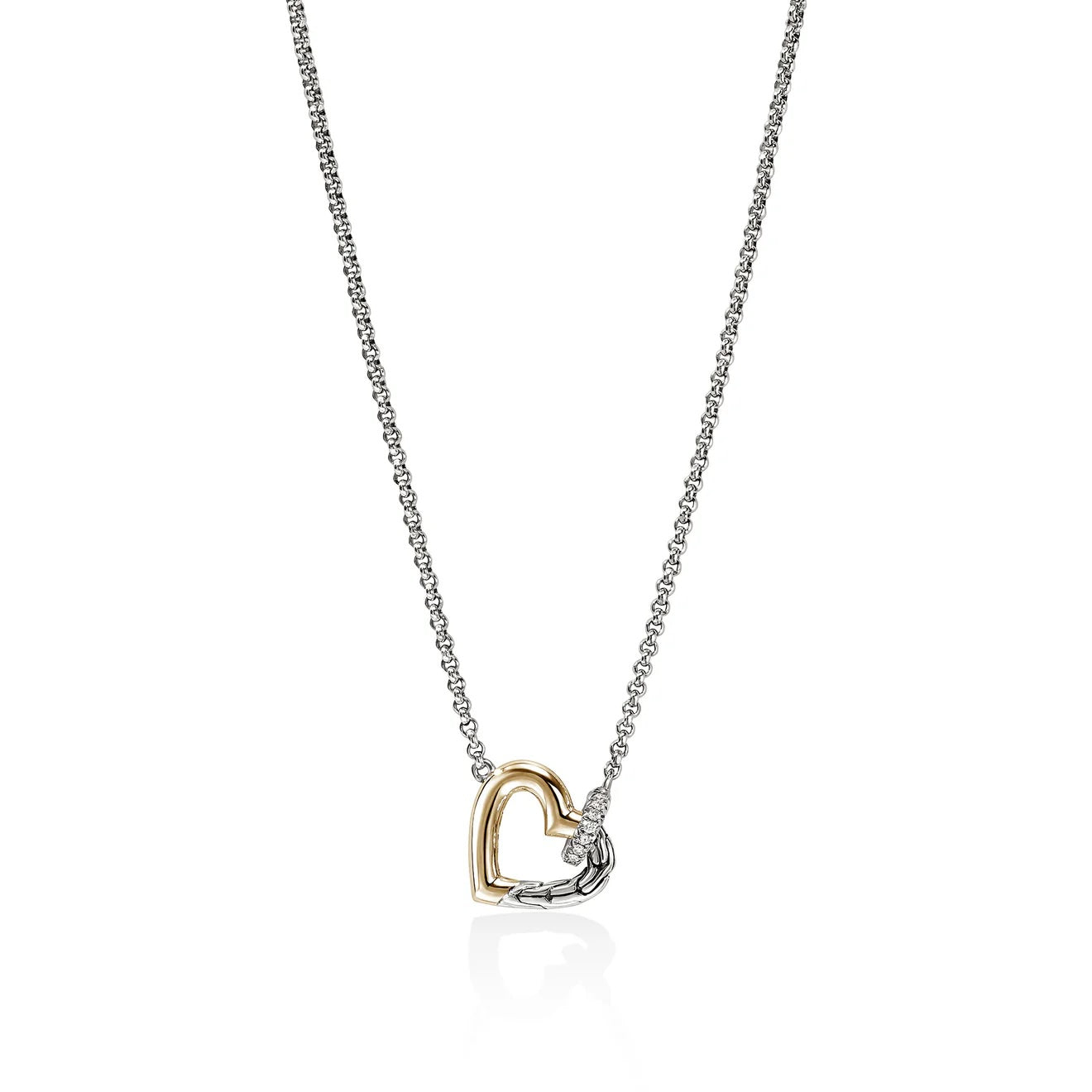 John Hardy Diamond Interlinking Heart Pendant