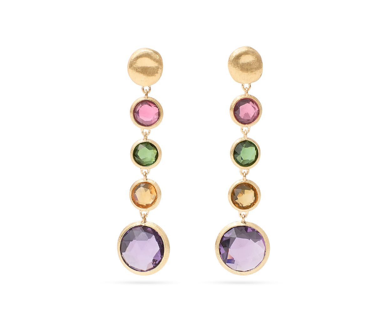 Marco Bicego Jaipur Color Collection 18K Yellow Gold Mixed Gemstone Drop Earrings