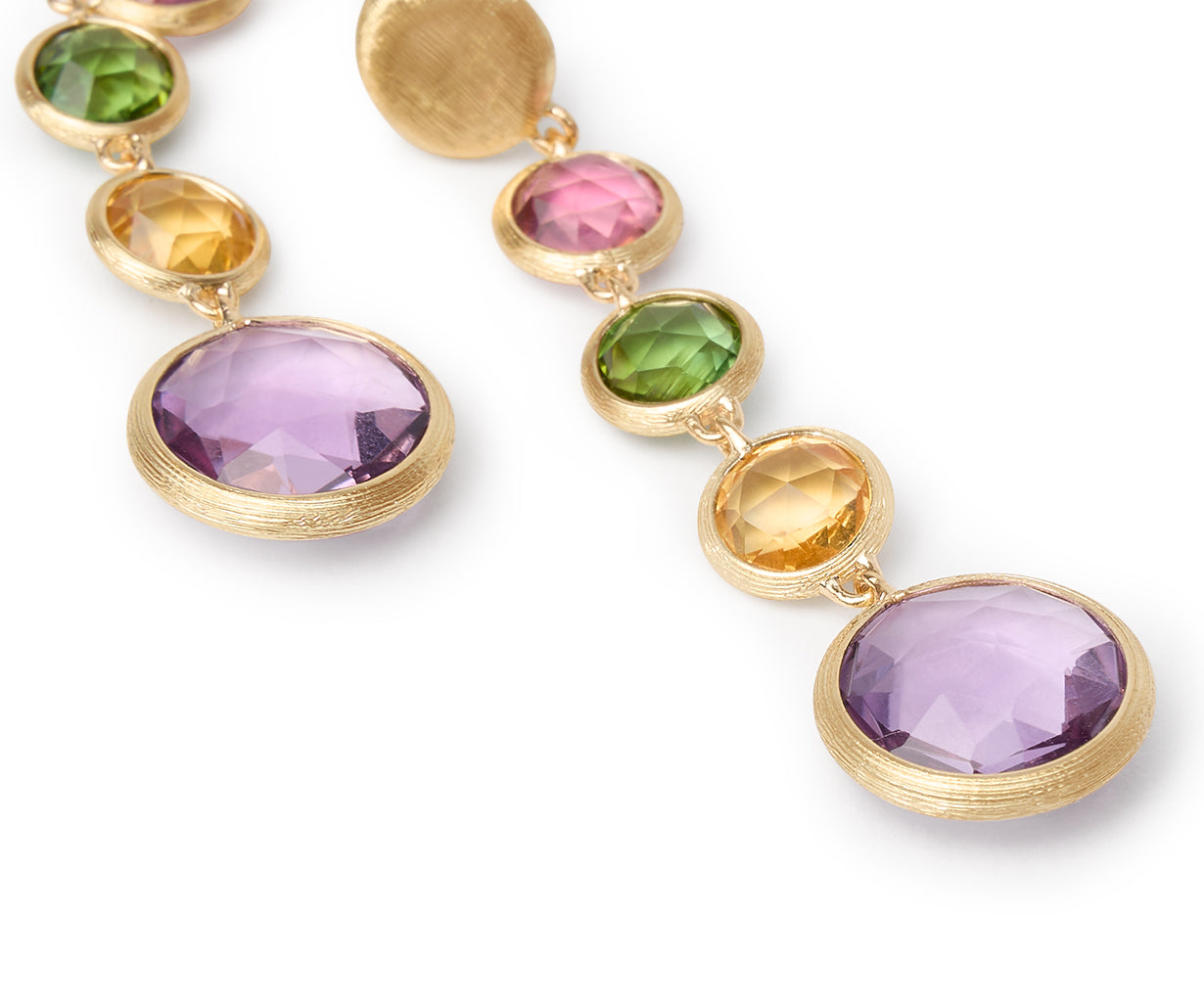 Marco Bicego Jaipur Color Collection 18K Yellow Gold Mixed Gemstone Drop Earrings