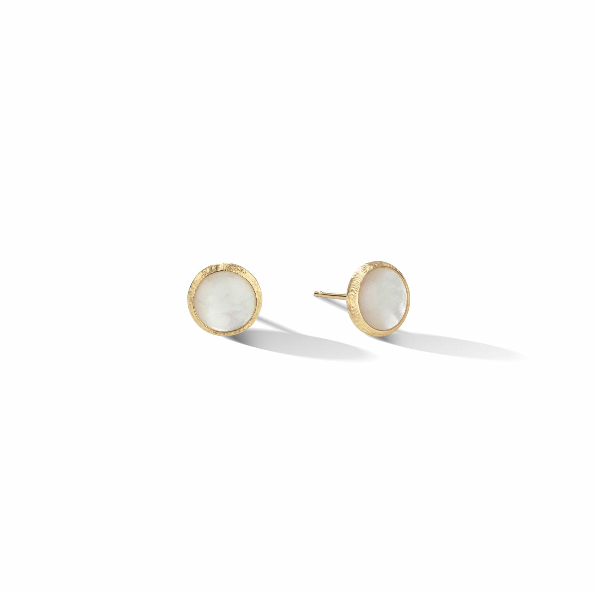 Marco Bicego Jaipur Color Collection 18k Yellow Gold Mother of Pearl Stud Earrings