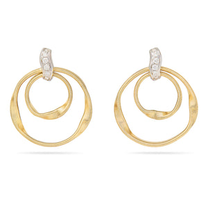 Marco Bicego Marrakech Collection Double Circle Diamond Earrings