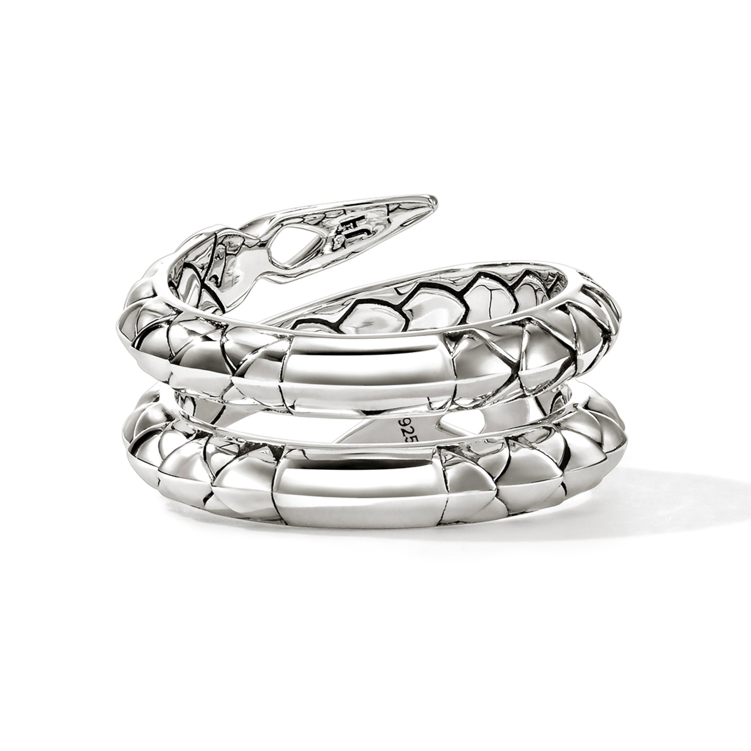 John Hardy Naga Pavé Diamond Double Row Ring