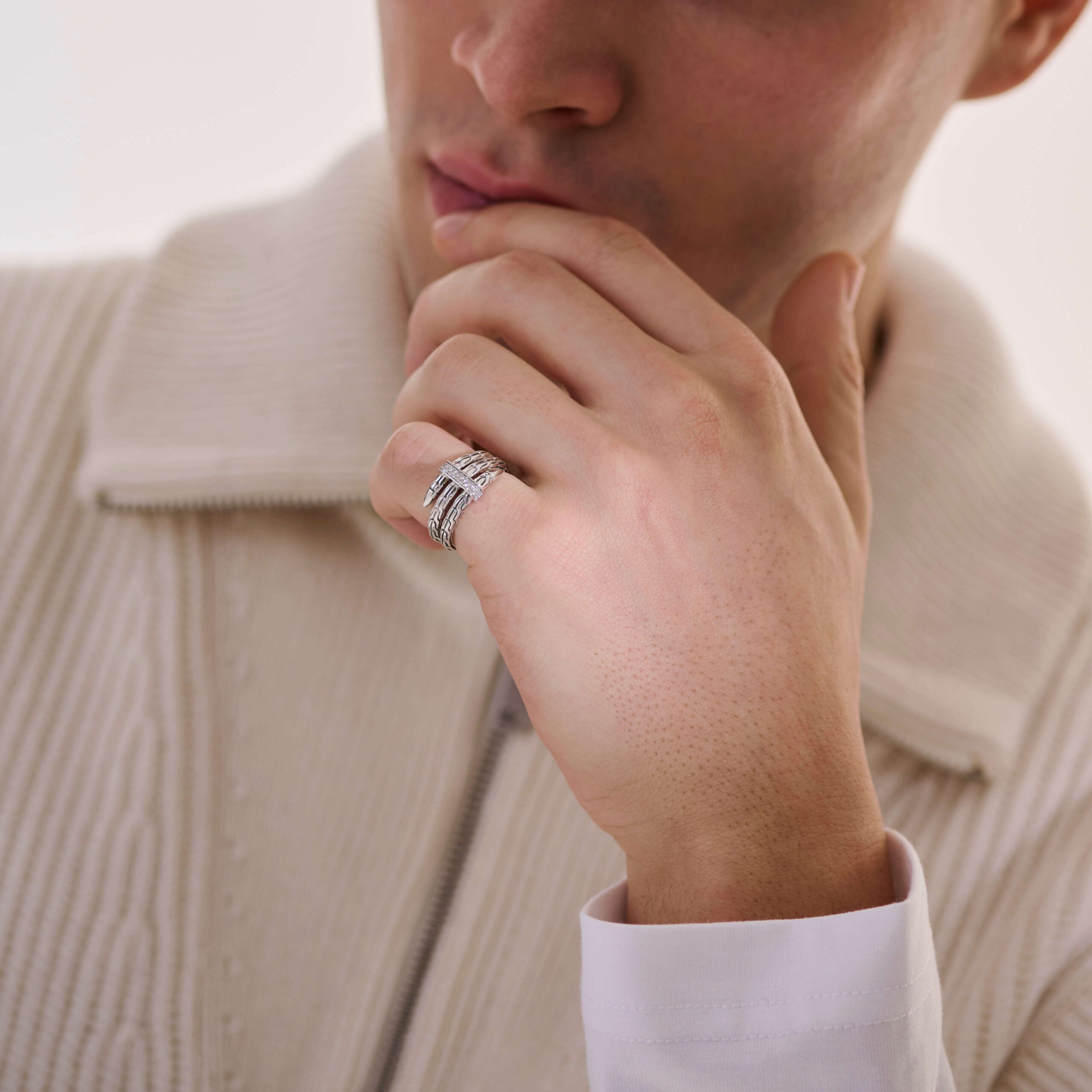 John Hardy Spear Collection Double Wrap Diamond Ring