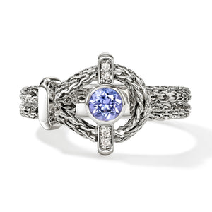 John Hardy Diamond and Tanzanite Ring