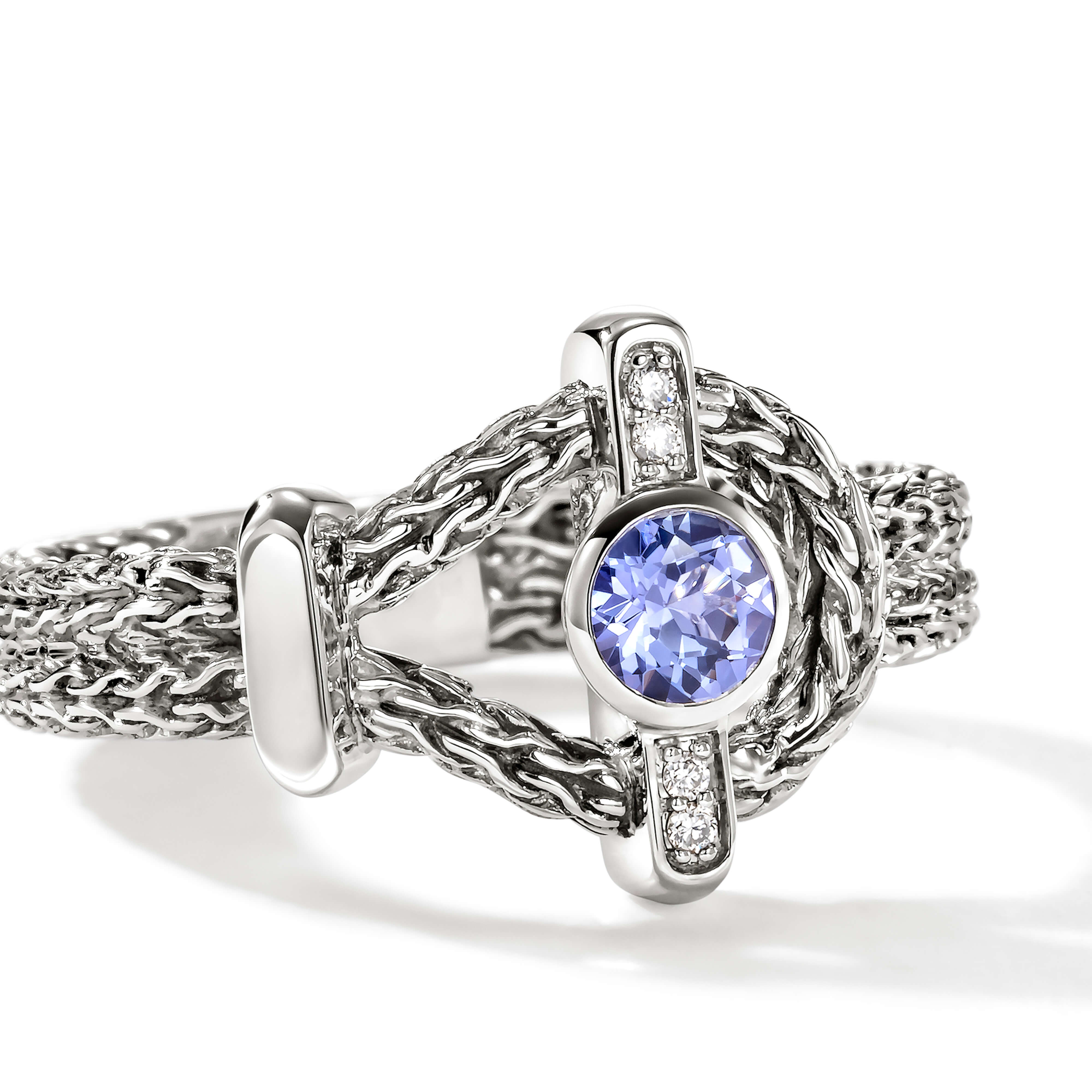 John Hardy Diamond and Tanzanite Ring