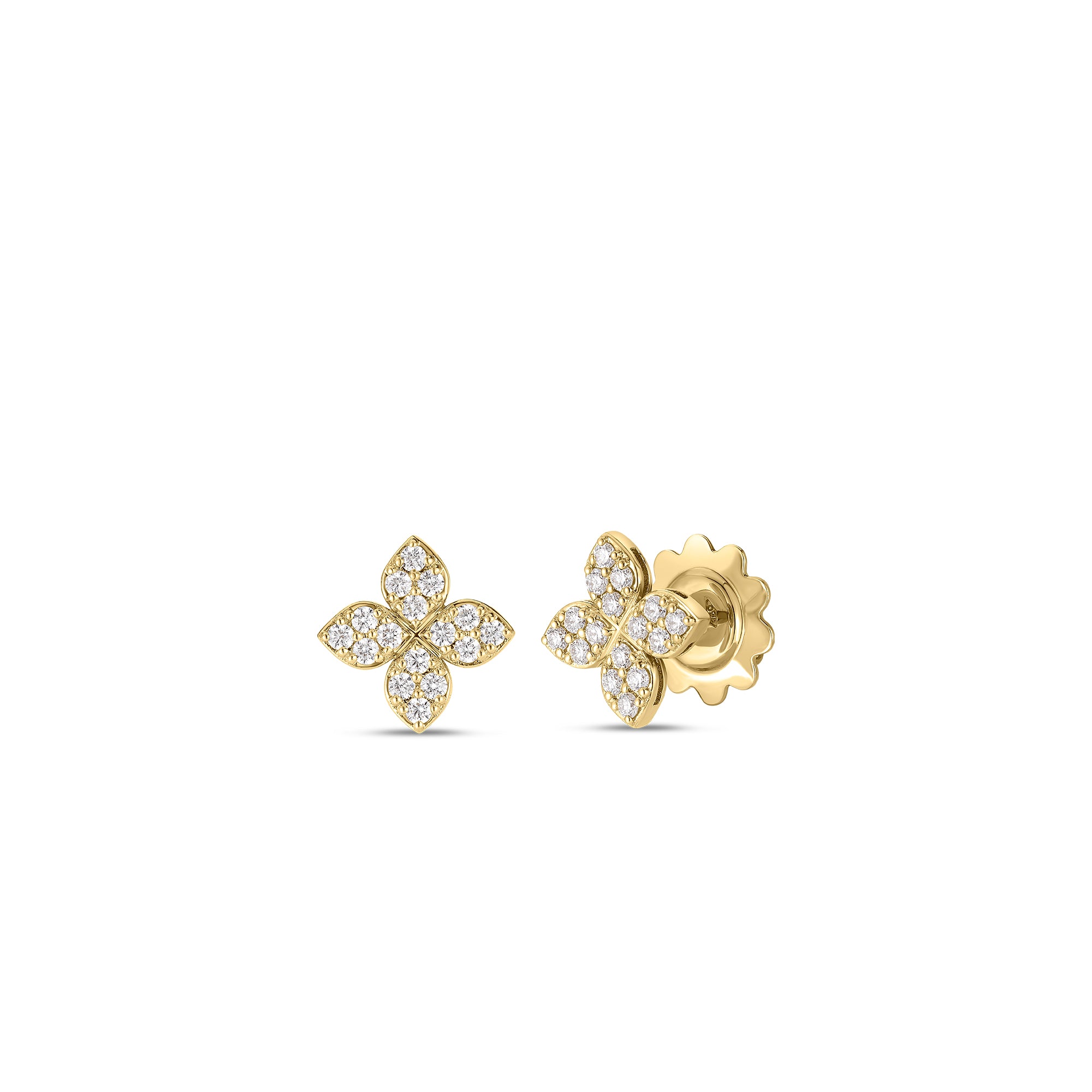 Roberto Coin Floral Diamond Studs