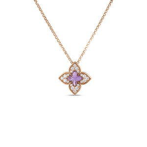 Roberto Coin Venetian Princess Pirouette Diamond and Amethyst Necklace