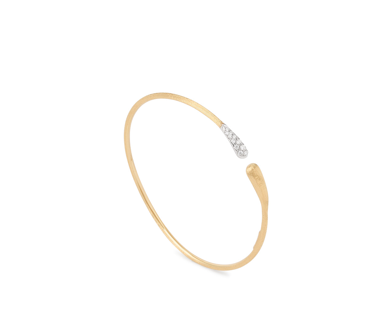 Marco Bicego Lucia Collection 18k Yellow Gold and Diamond Kissing Cuff