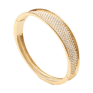 Marco Bicego 18k Yellow Gold Pavé Diamond Bangle Bracelet