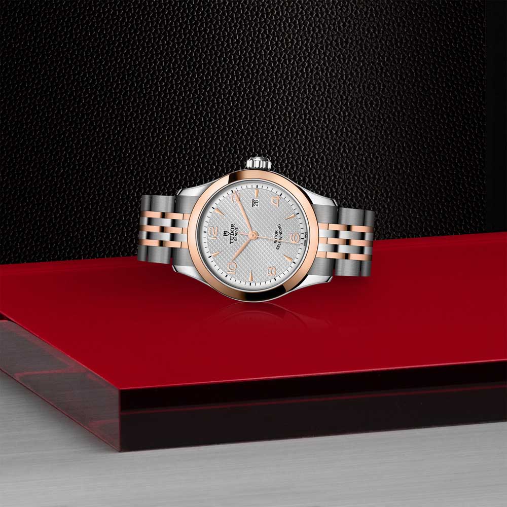 1926 28MM STEEL AND ROSE GOLD