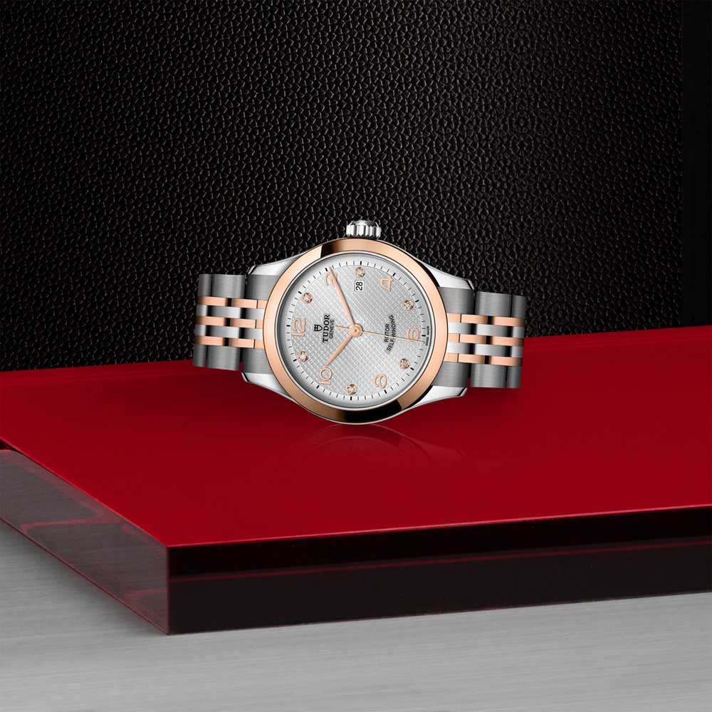 1926 28MM STEEL AND ROSE GOLD
