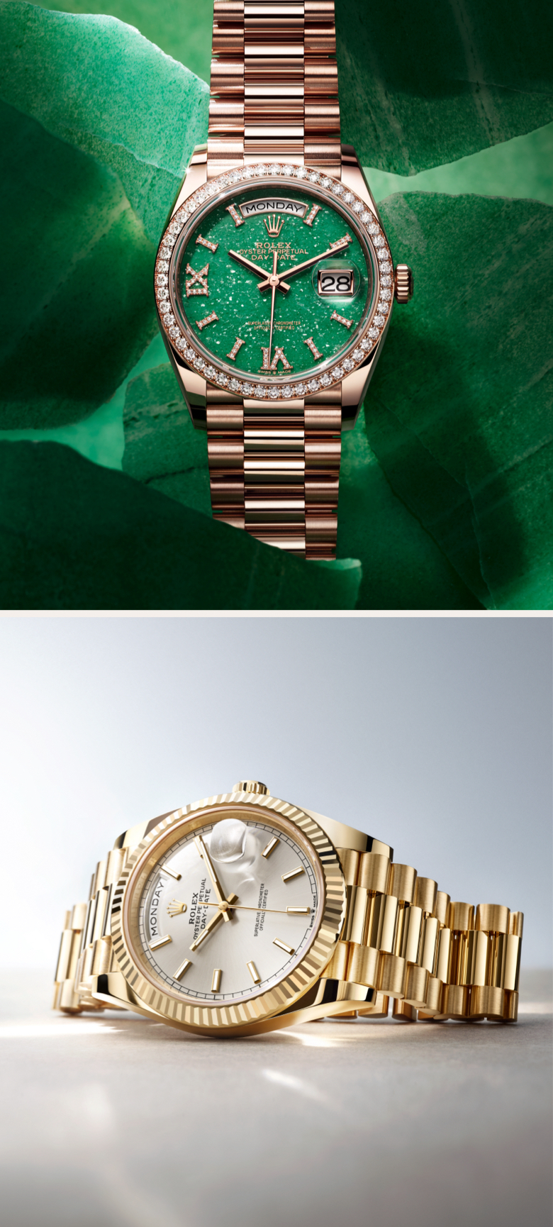 The Day-Date speaks its wearer's language at R.F. Moeller Jeweler