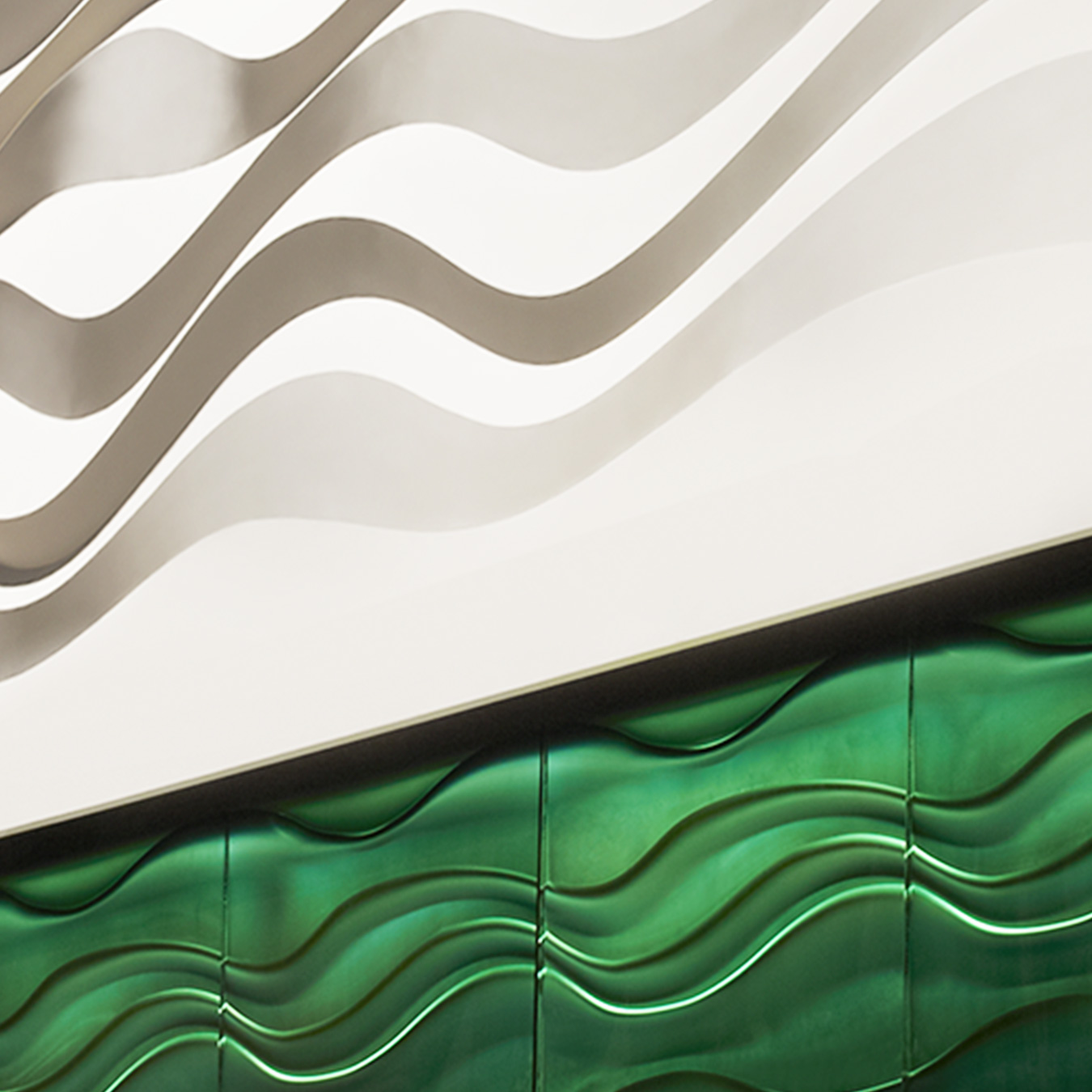 Abstract Green Waves Image