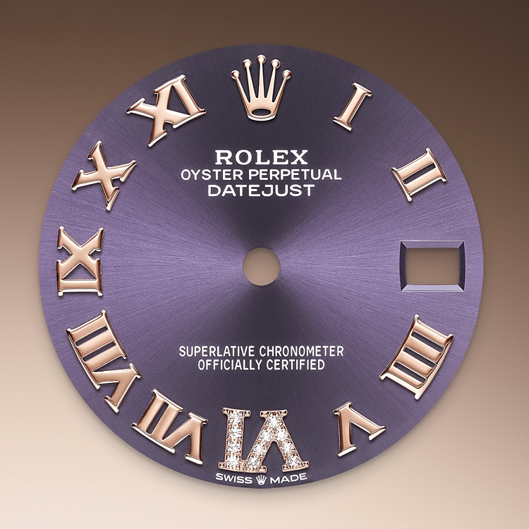 The dial of a Rolex Datejust 31