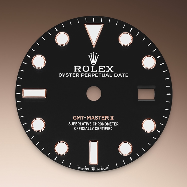The bezel of a Rolex GMT-Master II