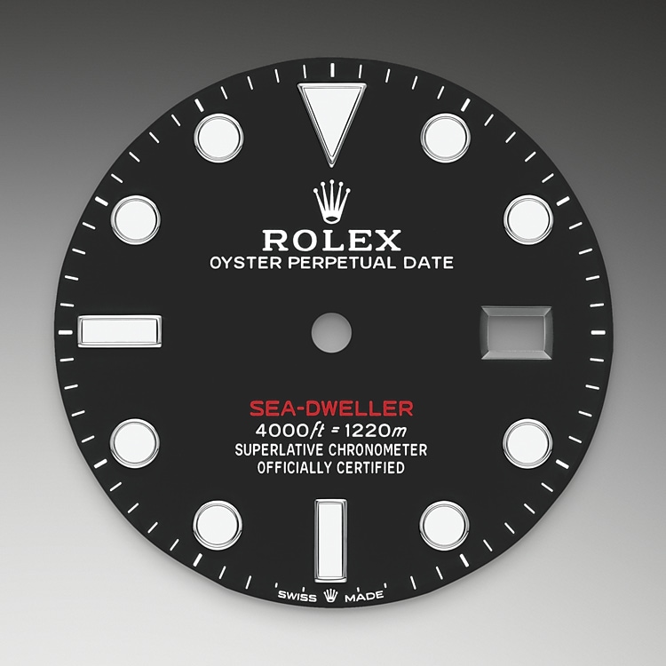 The dial of a Rolex Deepsea