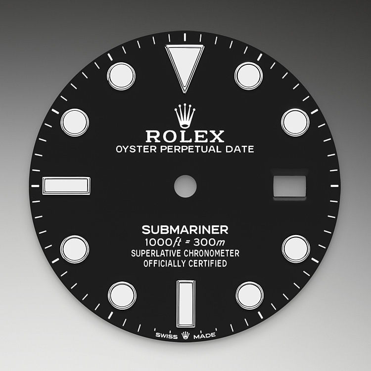 The dial of a Rolex Submariner