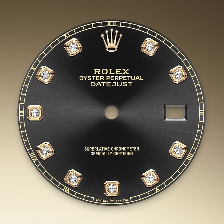 The dial of a Rolex Datejust 41