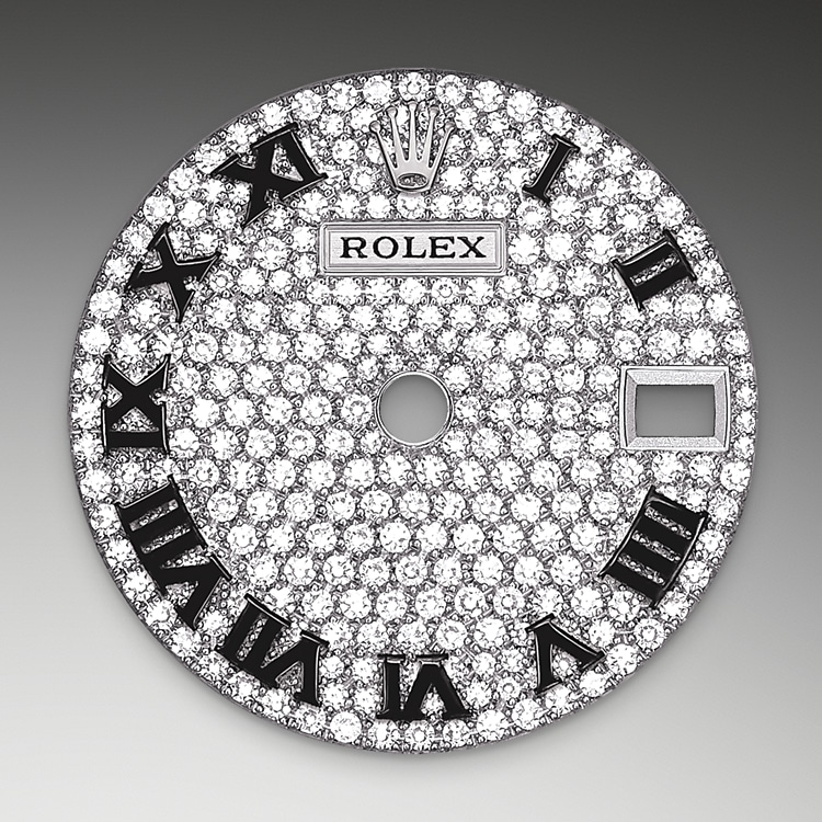 The dial of a Rolex Lady-Datejust