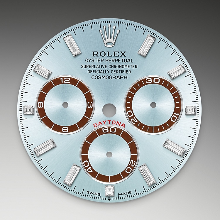 The dial of a Rolex Cosmograph Daytona