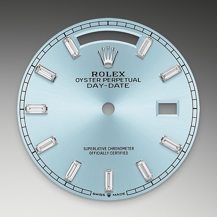 The dial of a Rolex Day-Date 36