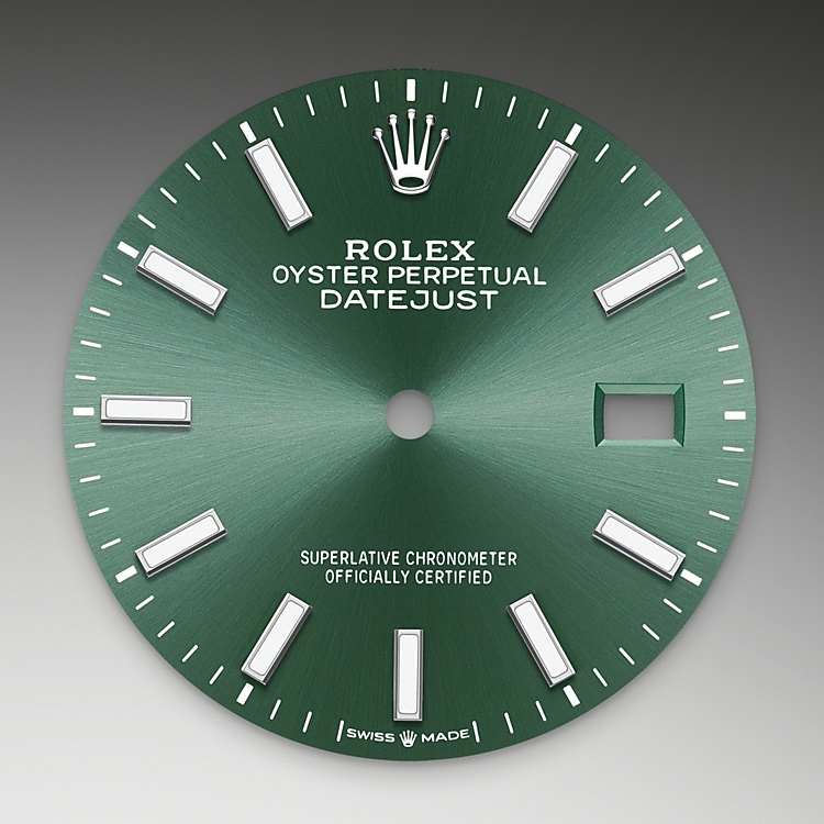 The dial of a Rolex Datejust 36