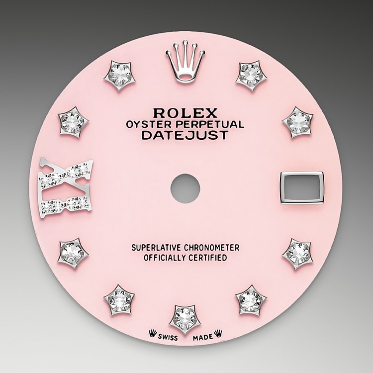The dial of a Rolex Lady-Datejust