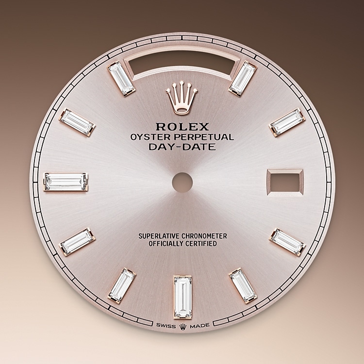 The dial of a Rolex Day-Date 40