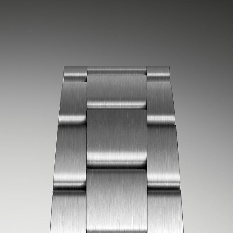 The band of a Rolex Oyster Perpetual