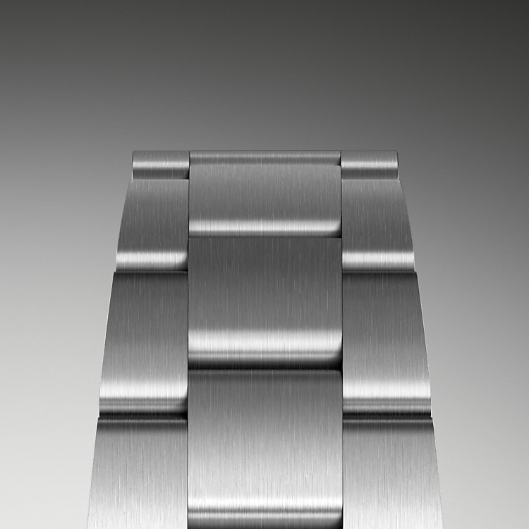 The band of a Rolex Oyster Perpetual