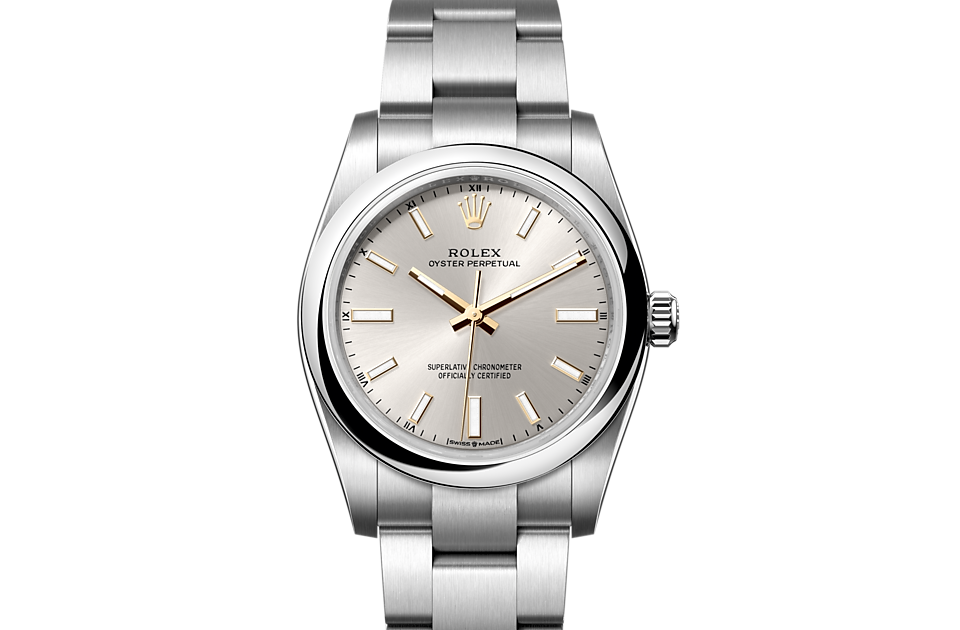 Front facing Rolex Oyster Perpetual