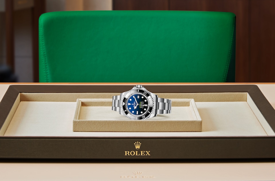 Rolex Deepsea displayed on a tray