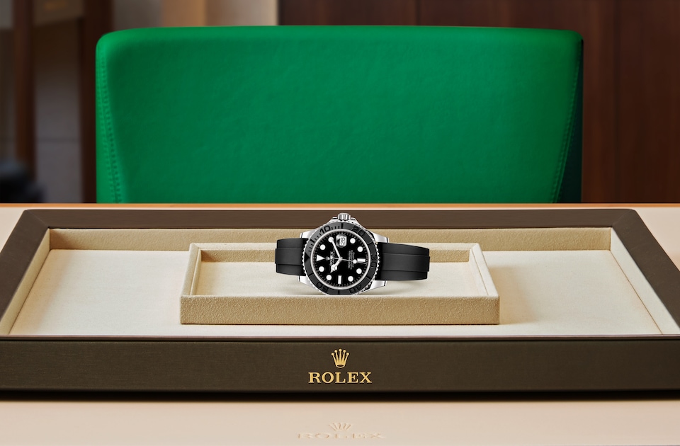 Rolex Yacht-Master displayed on a tray