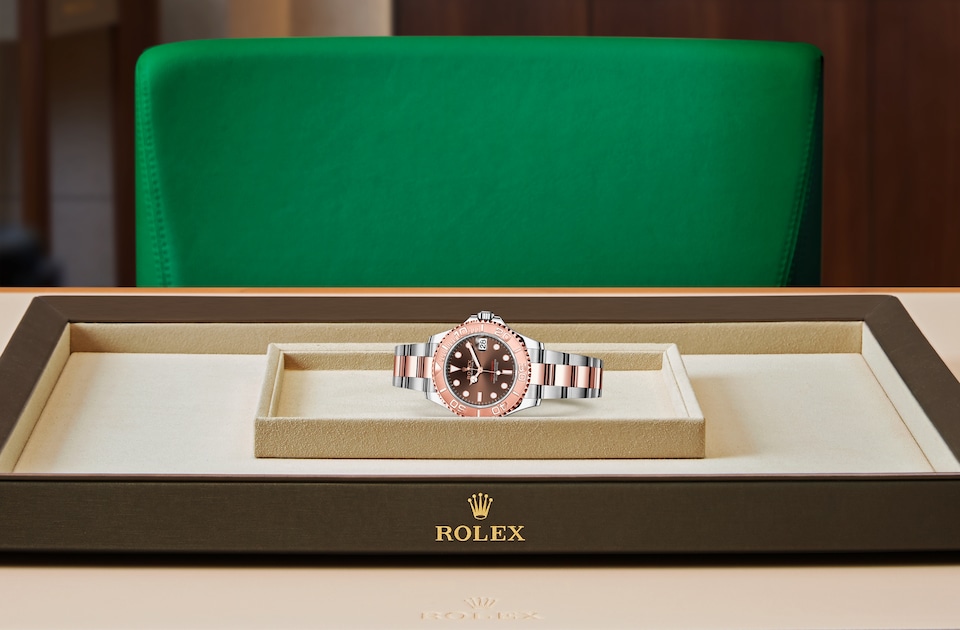 Rolex Yacht-Master displayed on a tray