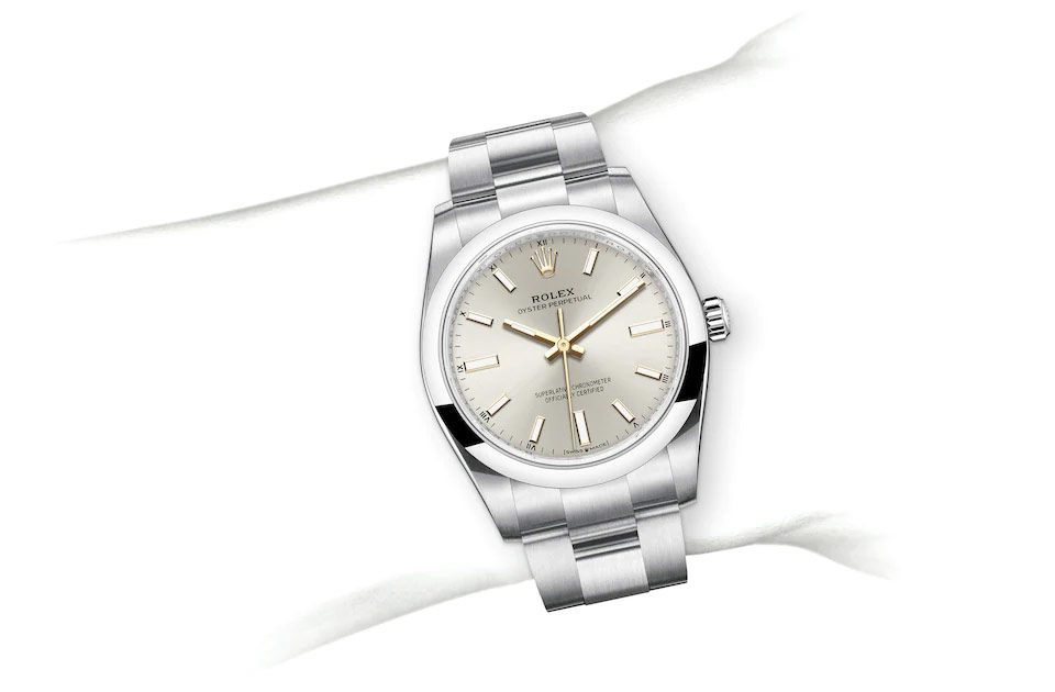 Rolex Oyster Perpetual worn on a wrist