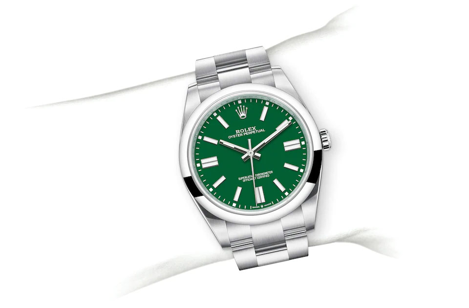 Rolex Oyster Perpetual worn on a wrist