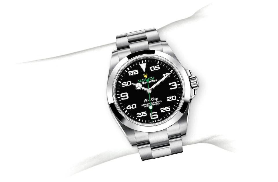 Rolex Air-King worn on a wrist