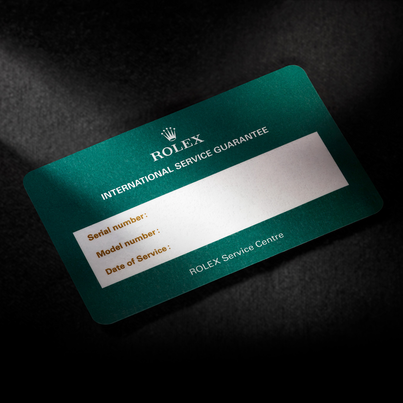 image of rolex guarantee card